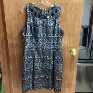 Eliza J black sleeveless dress size 16 NWT